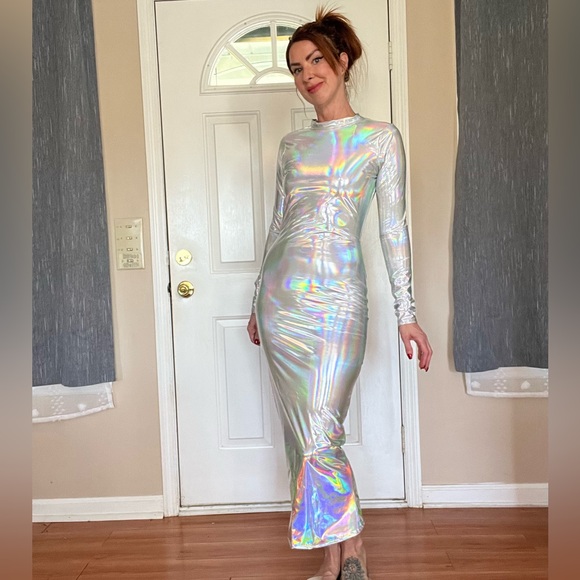 Holographic Long Sleeve Dress Akira NWT - Picture 2 of 8